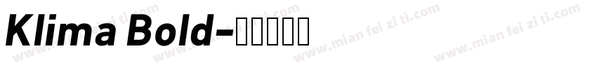 Klima Bold字体转换